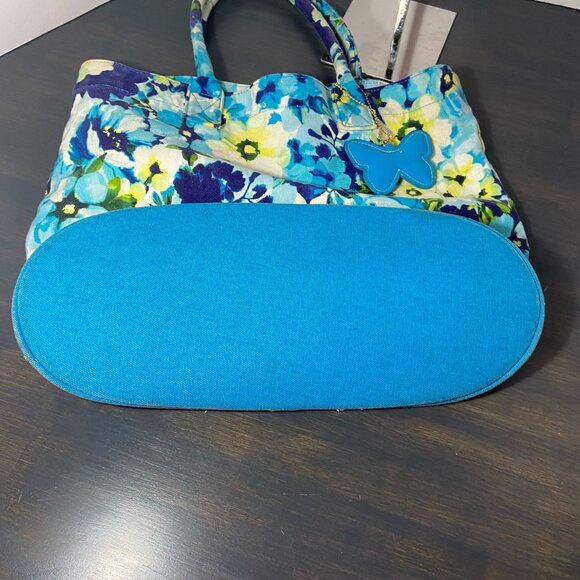 Punctuate by Barnes & Noble Floral Canvas Tote Bag with Butterfly Charm - Picture 4 of 9